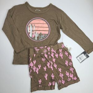 Toddler Unisex 2pc Cactus Long Sleeve T-Shirt & Shorts Set art class NWT